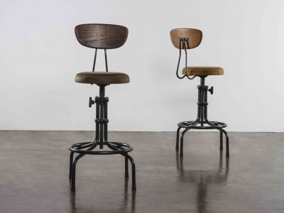 BUCK COUNTER STOOL WITH BACKREST