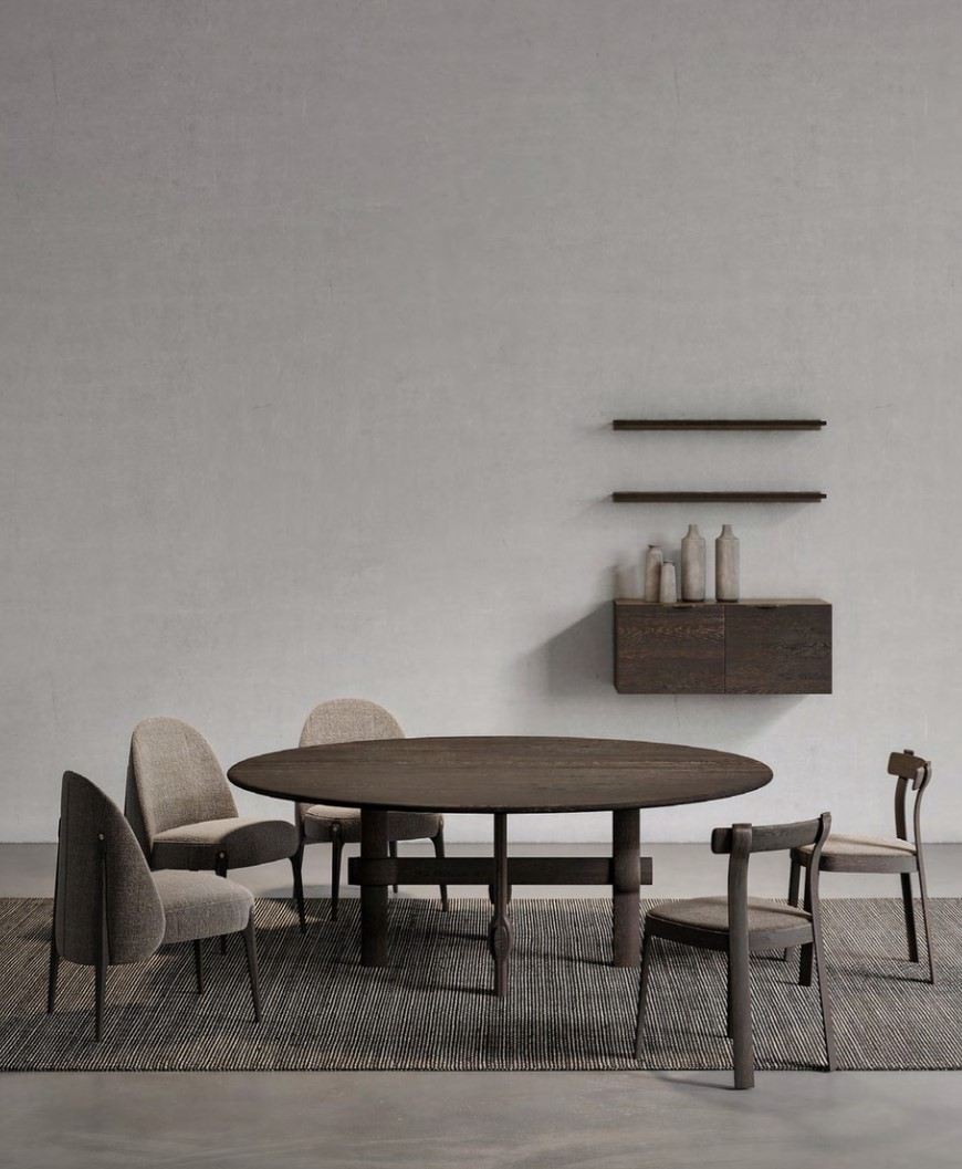 Knot Round Table Ames Dining Chair