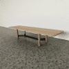 Stilt coffee table rectangular raw oak