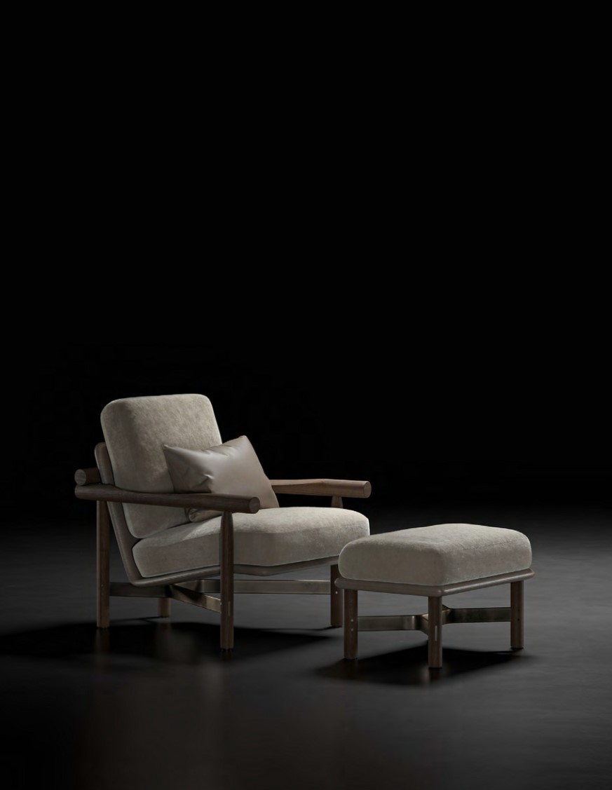 Stilt Armchair and ottoman District Eight