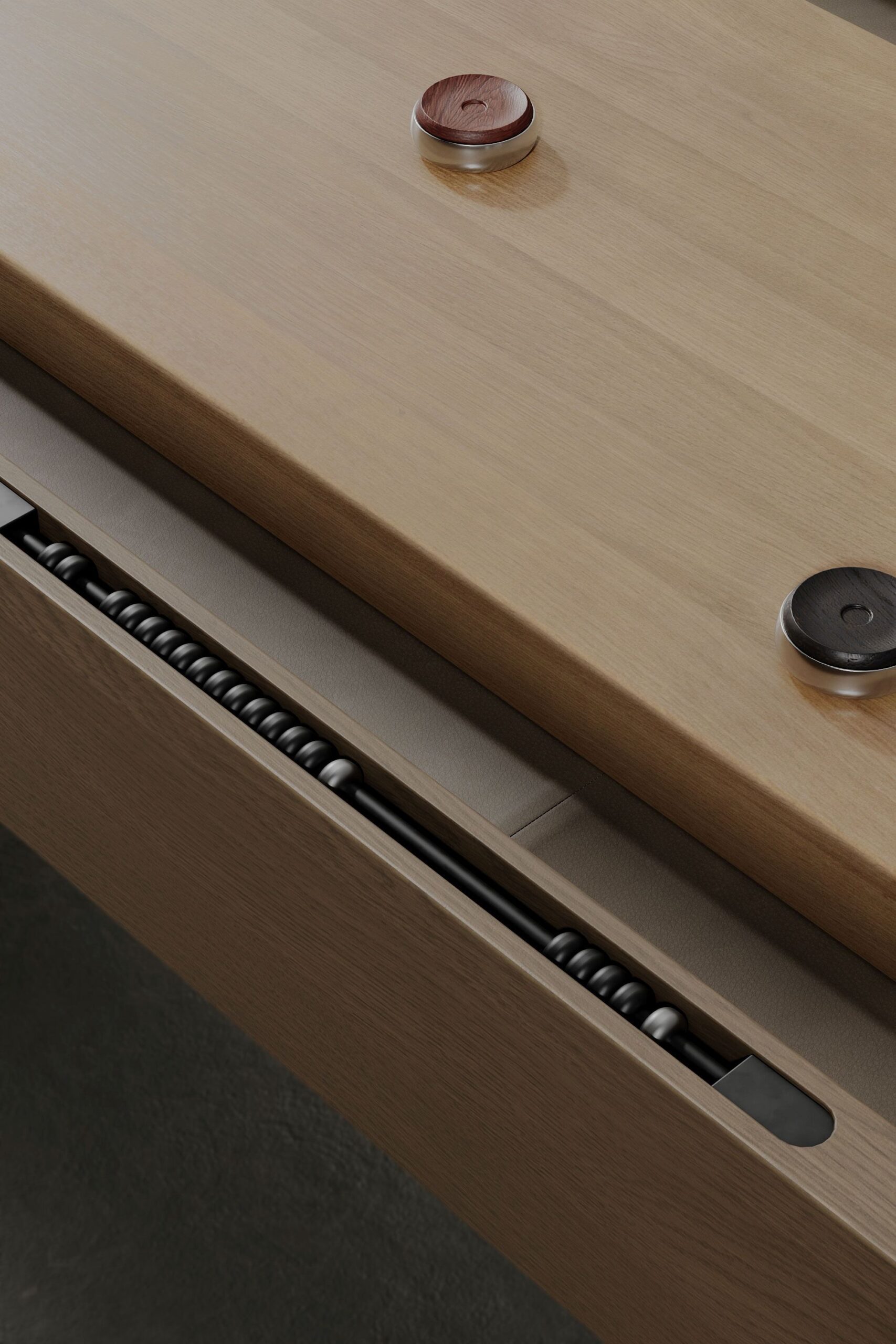 Dunke Design DINH SHUFFLEBOARD SMALL_BEIGE OAK_SEPIA3 low DINH Shuffleboard table light