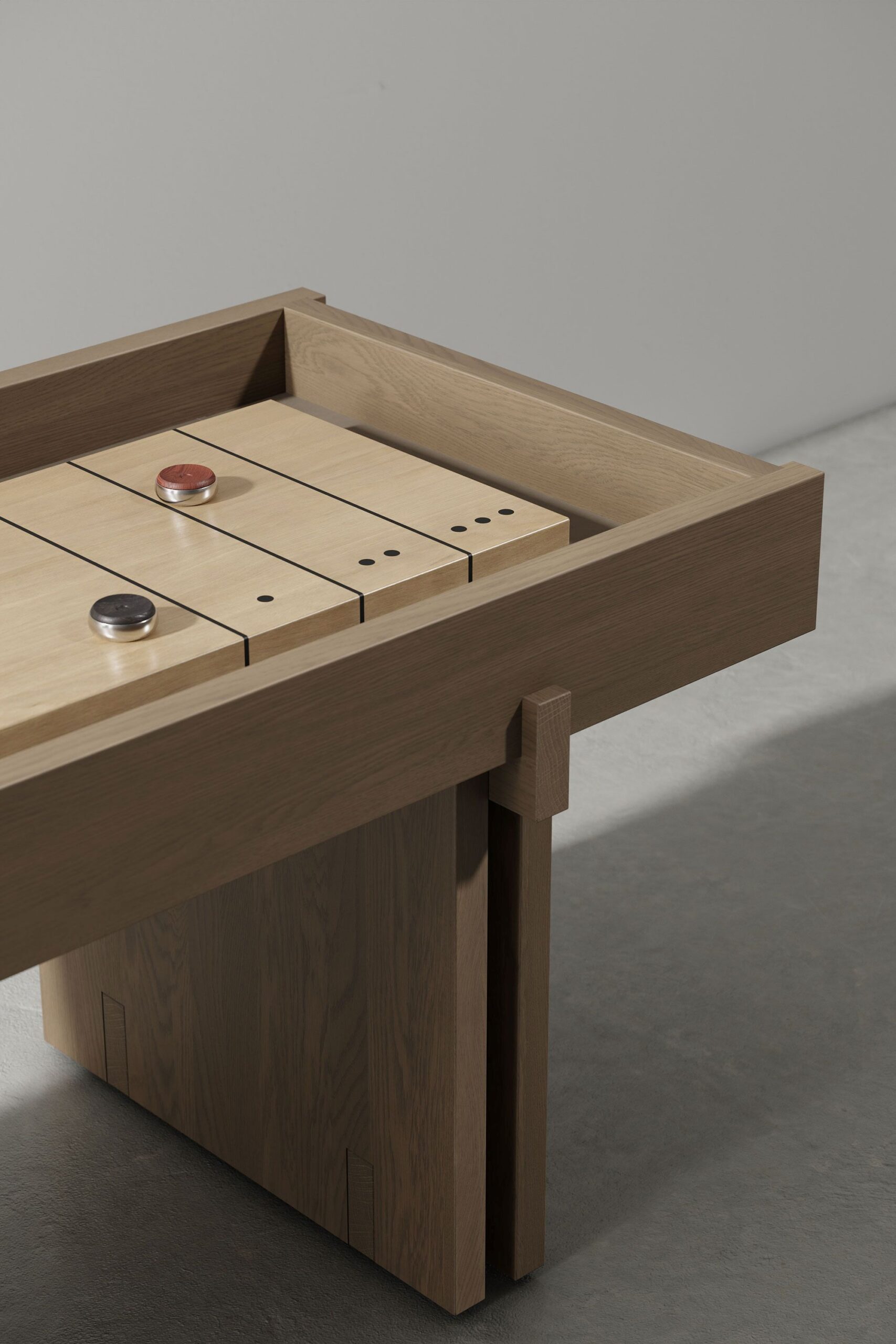 Dunke Design DINH SHUFFLEBOARD SMALL_BEIGE OAK_SEPIA4 low DINH Shuffleboard table light