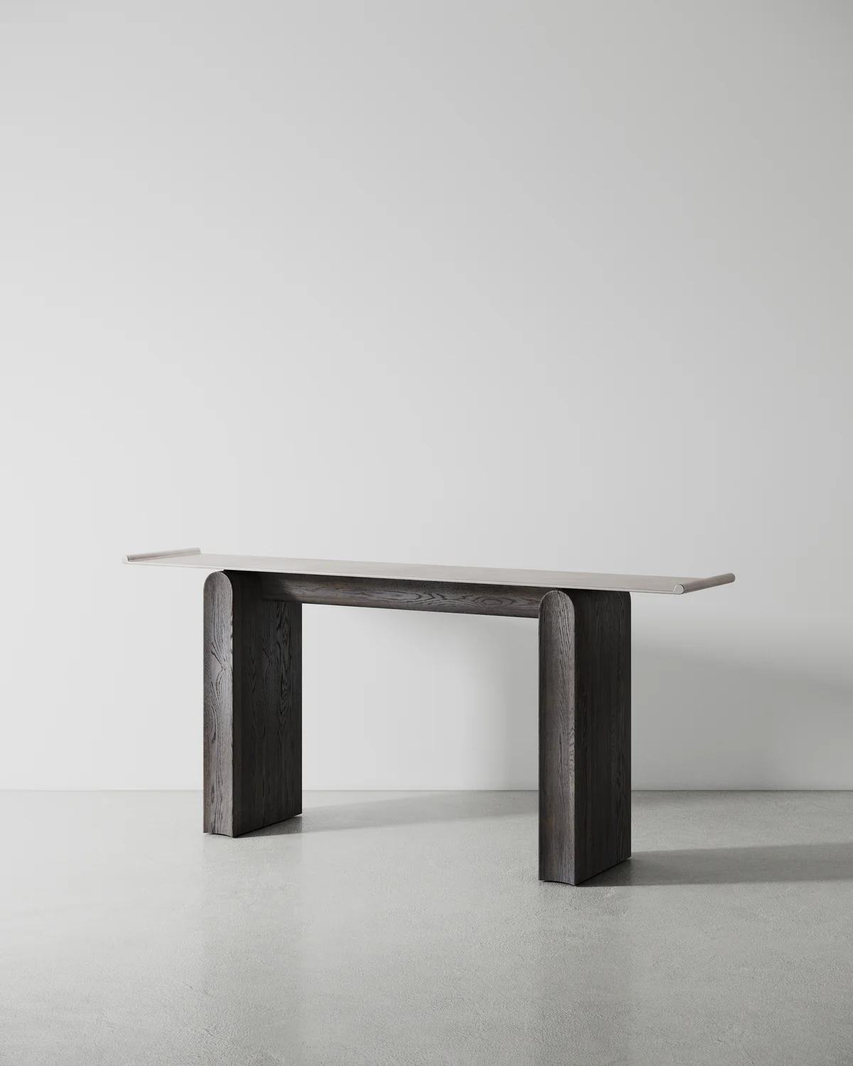 Tonkin Console Ebonized oak antique nickel