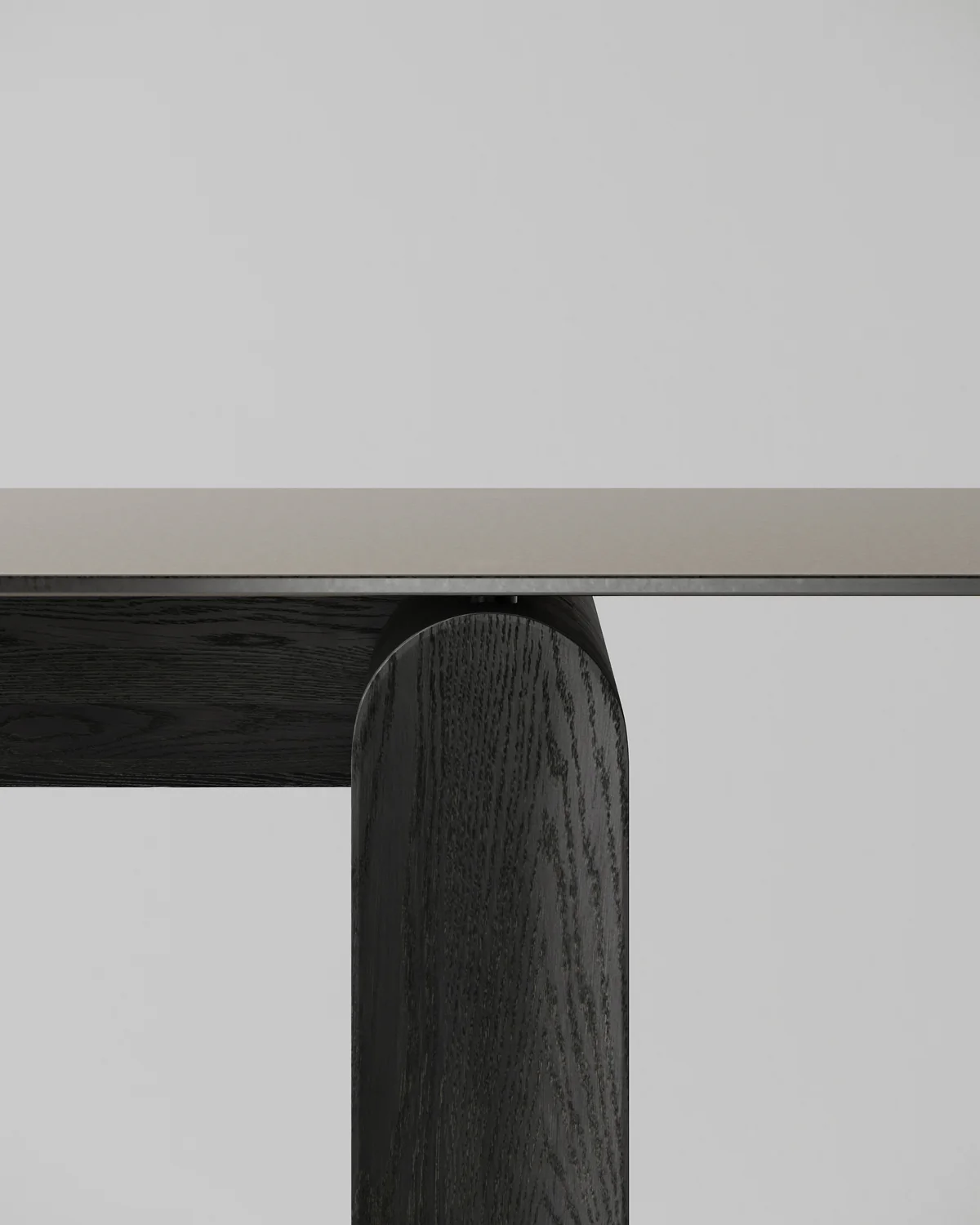 Tonkin Console Ebonized oak antique nickel