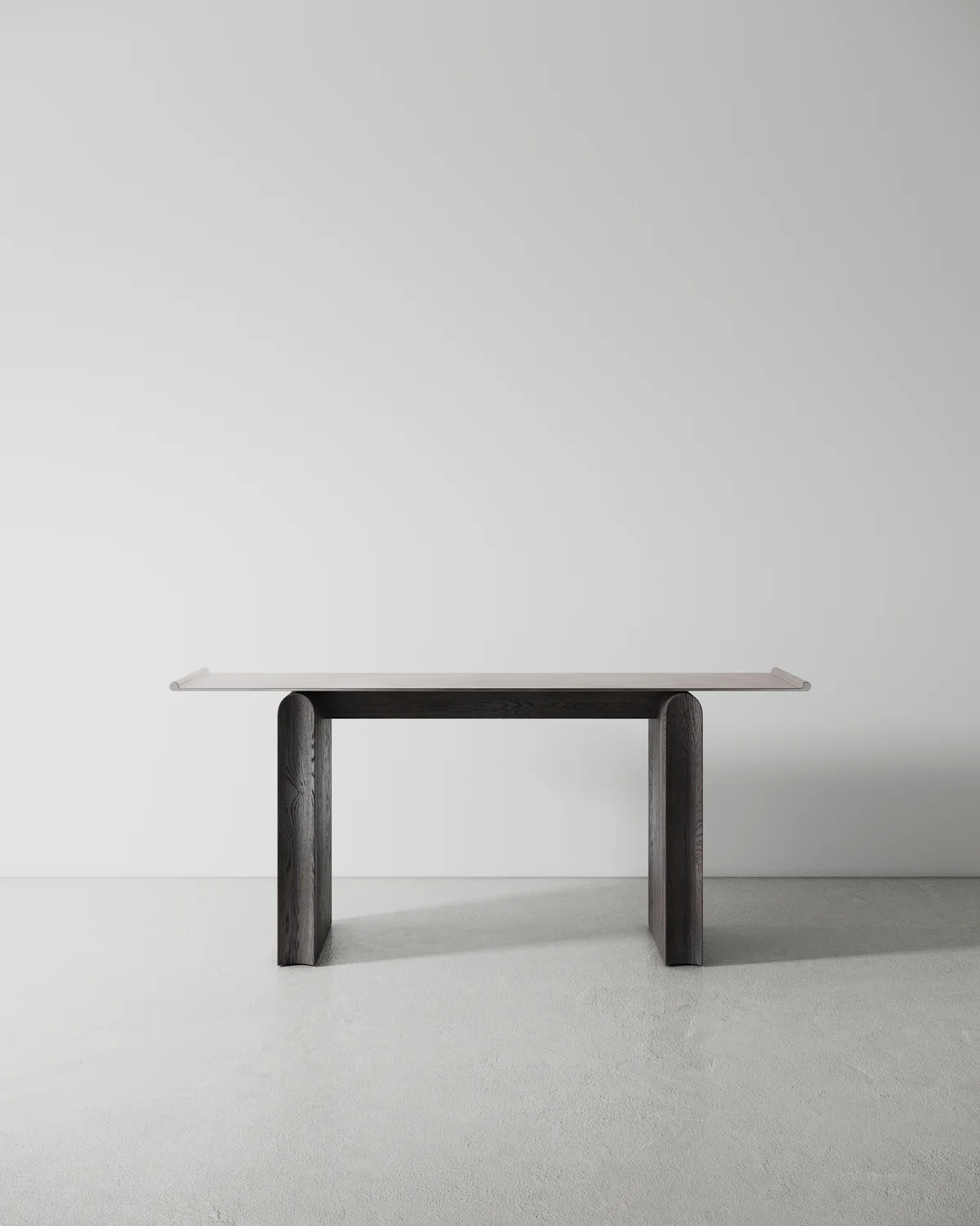 Tonkin Console Ebonized oak antique nickel