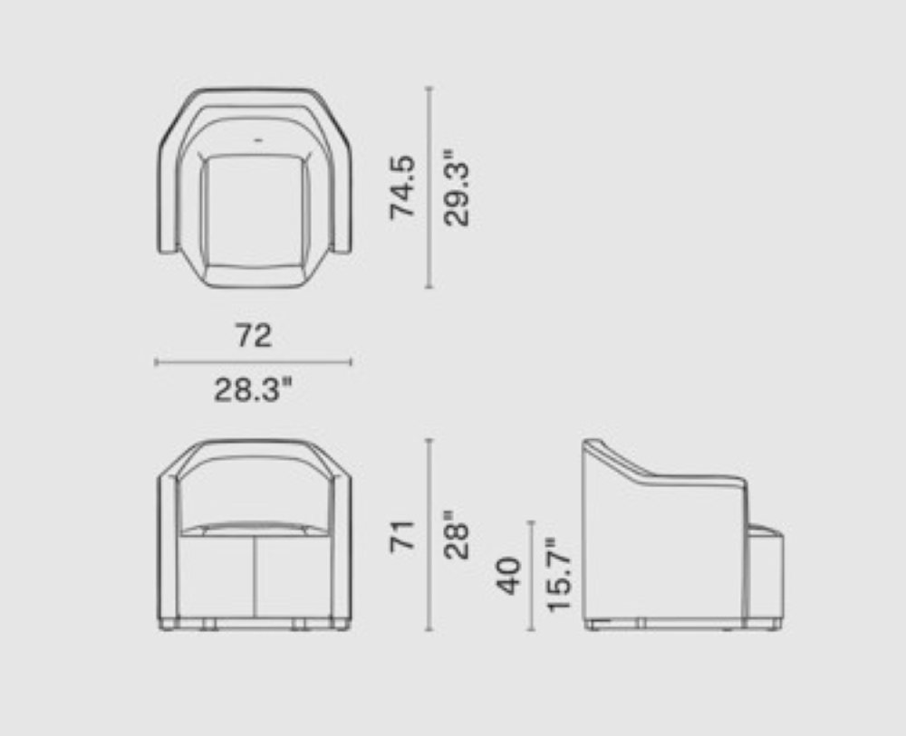 Dunke Design Bagua Lounge chair drawing Bagua Lounge drawings