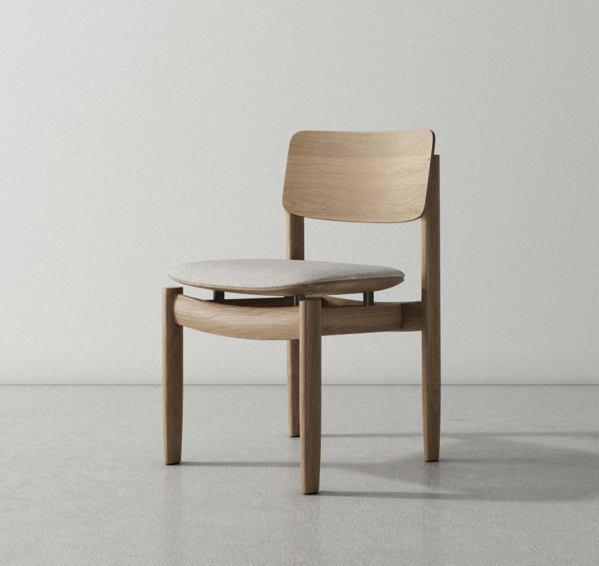 Bow dining with wooden backrest